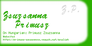 zsuzsanna primusz business card